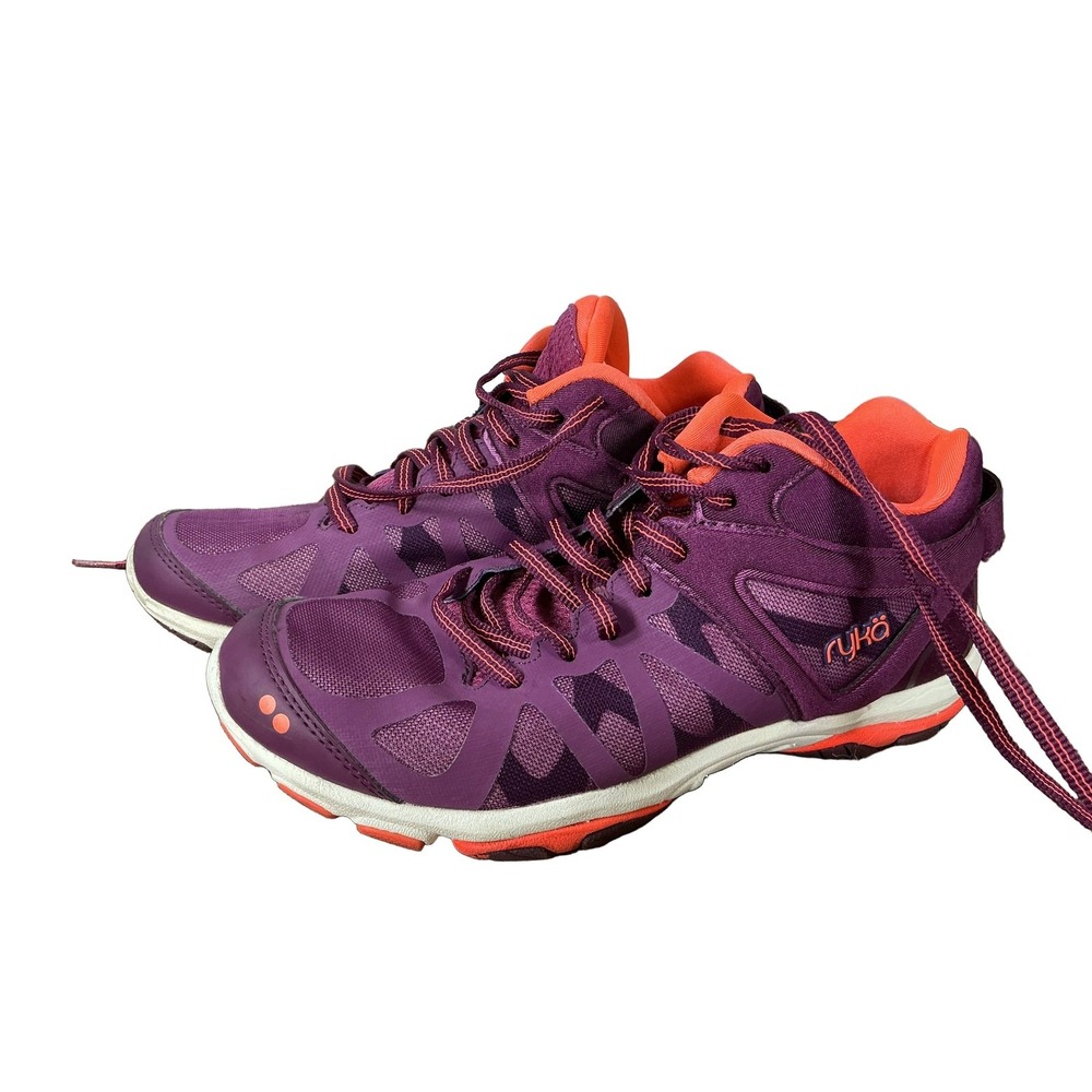 Ryka Enhance 3 Athletic Shoes Women's US 7M Purple Orange Cushioned Lace Up